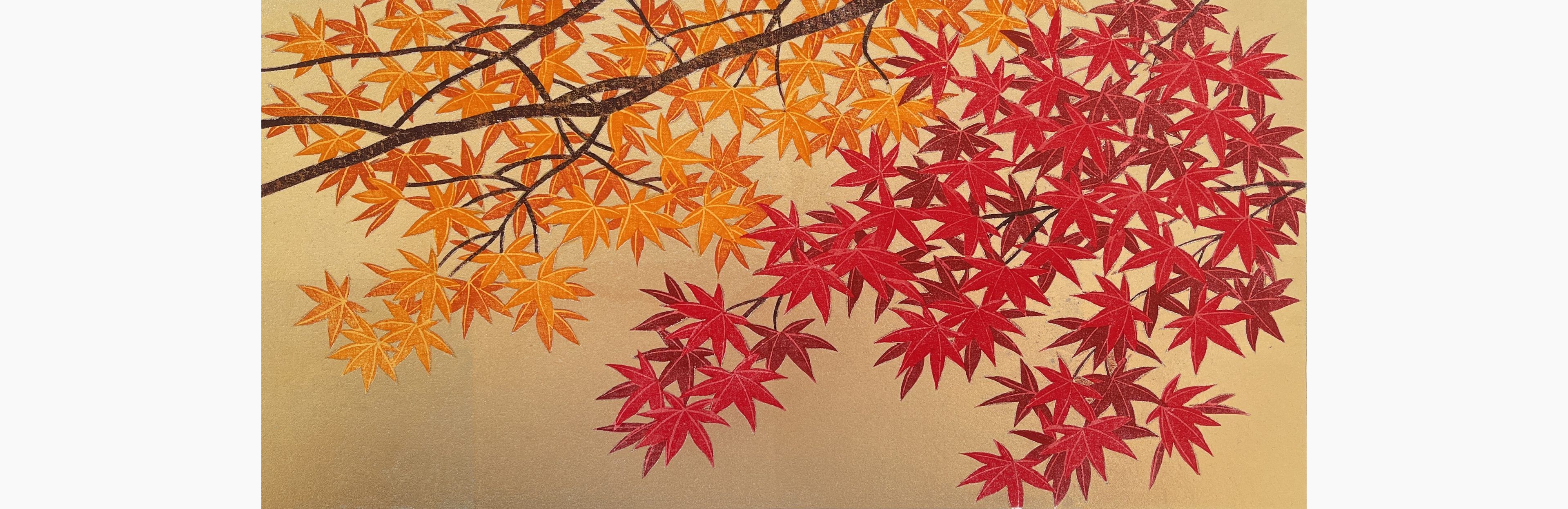 Original woodblock print - Hajime Namiki - Momiji 3