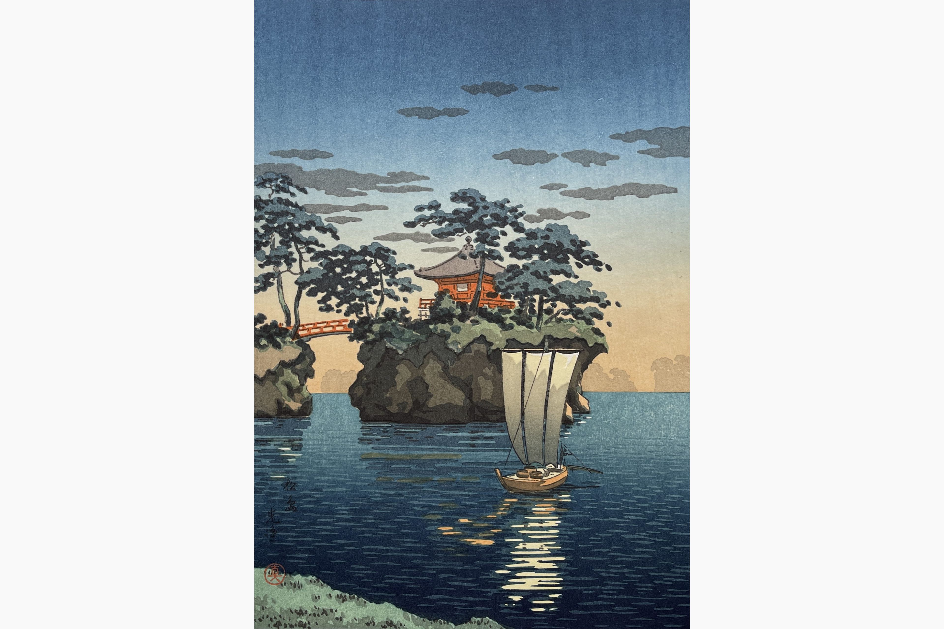 Original woodblock print - Tsuchiya Koitsu - Matsushima
