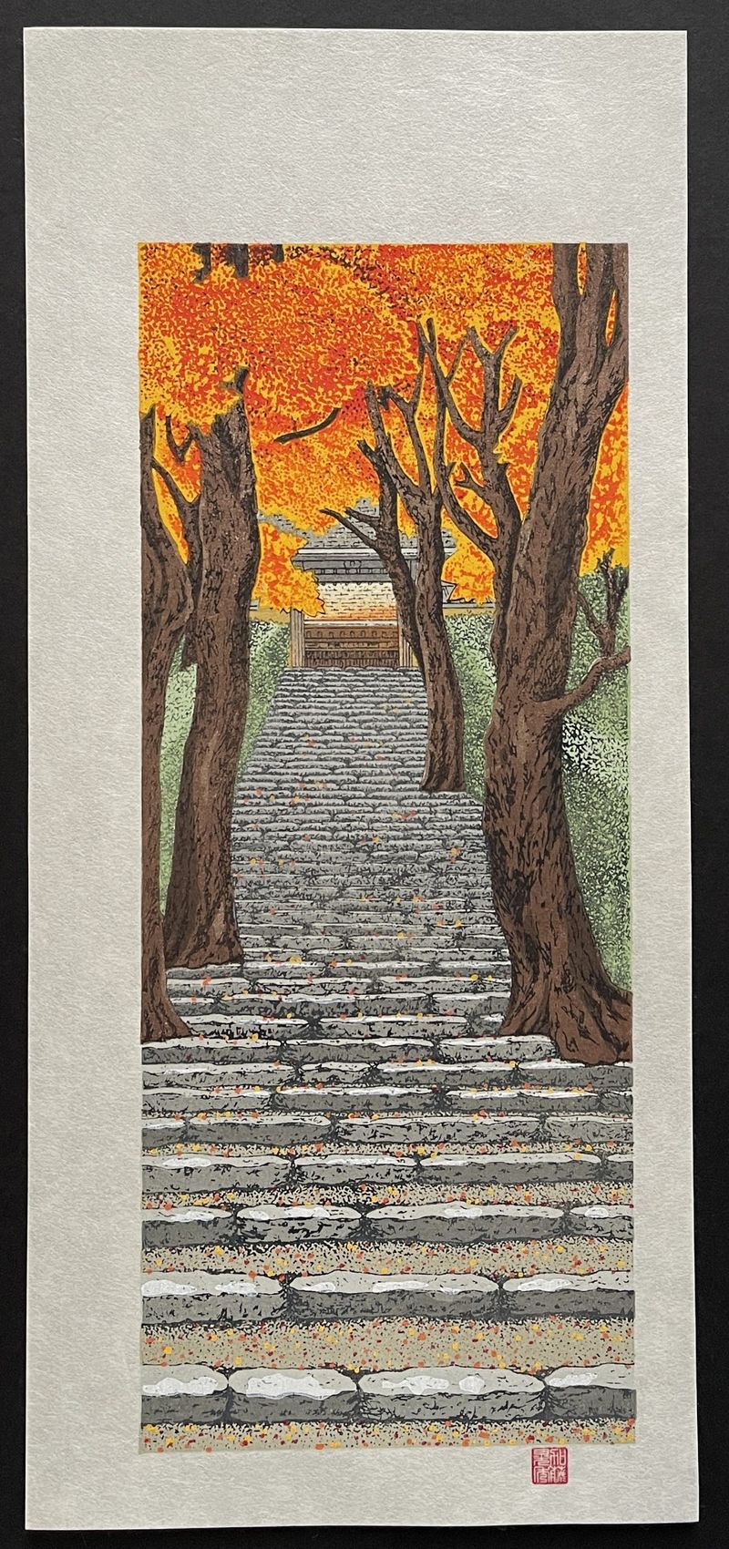 ヨーロッパ式刺繍絵タペストリー: An Autumn Lake ヨーロッパ式刺繍絵タペストリー: An Autumn Lake